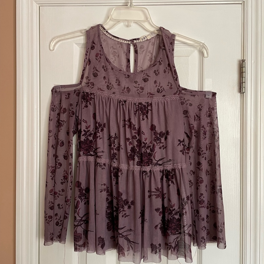 Jolt Purple Off the Shoulder Top